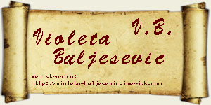 Violeta Bulješević vizit kartica